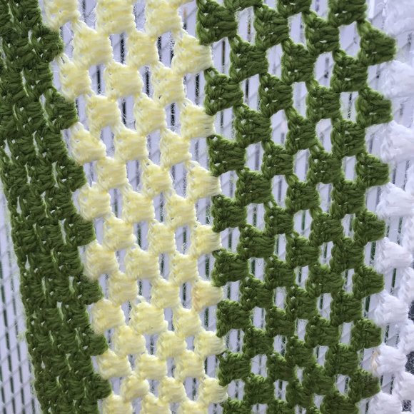 Granny Afghan Handmade Crocheted Vintage Square Cottagecore Grandmas Attic - Picture 2 of 6